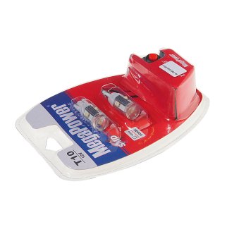 Лампа T10W (W2,1x9,5d) 5 SMD CREE CHIPS WHITE блистер с тестером (2 шт) 6000K 12V MEGAPOWER фото 1