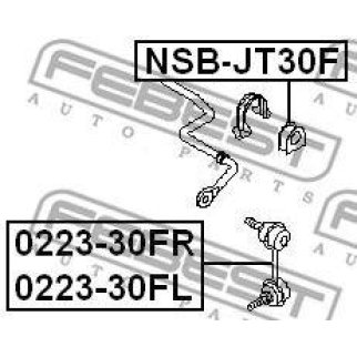 Втулка (сайлентблок) переднего стабилизатора FEBEST NSB-JT30F фото