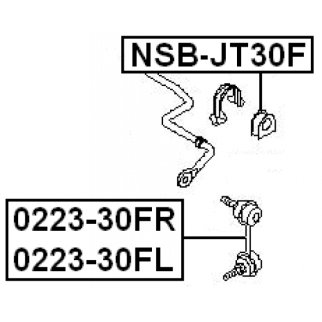 Втулка (сайлентблок) переднего стабилизатора FEBEST NSB-JT30F фото 2