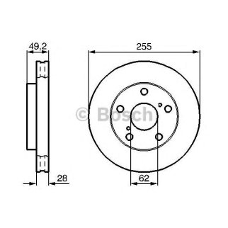Диск тормозной TOYOTA Camry (CV2) передний (1шт.) BOSCH фото