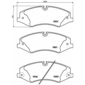 Колодки тормозные передние к-кт brembo P 44 022 фото