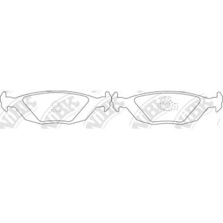 Колодки тормозные задние с датчиком фото