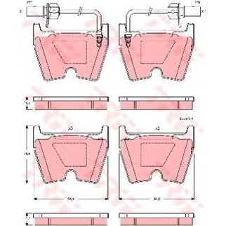 Колодки тормозные передние к-кт TRW GDB1507 фото