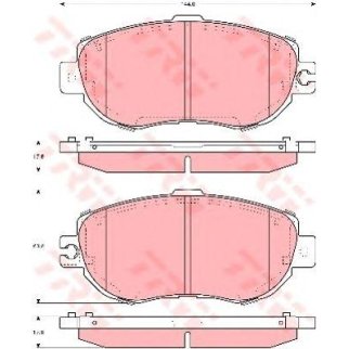 Колодки тормозные передние к-кт TRW GDB1241 фото