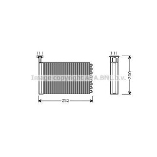 Радиатор отопителя AVA FD6164 фото