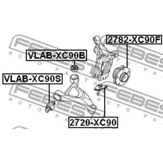 Сайлентблок передний подвески FEBEST VLAB-XC90S фото