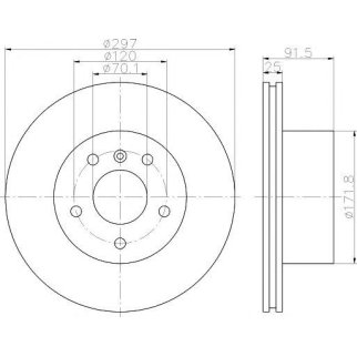 Диск тормозной передний вентилируемый TEXTAR 92129700 фото