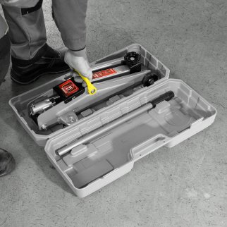 Домкрат подкатной гидравлический 2т 135-385мм (в кейсе) MATRIX фото 16