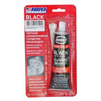 Герметик прокладка (85 гр) черный ABRO силикон. в/температ. фото