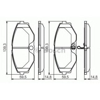 Колодки тормозные BOSCH _0 986 495 147 фото