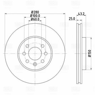 Диск тормозной TRIALLI DF 210208 фото 3