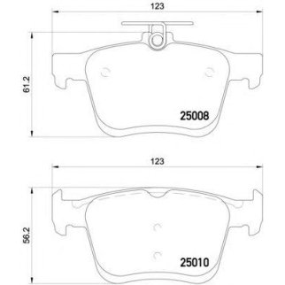 Колодки тормозные задние к-кт Brembo P 85 125 фото