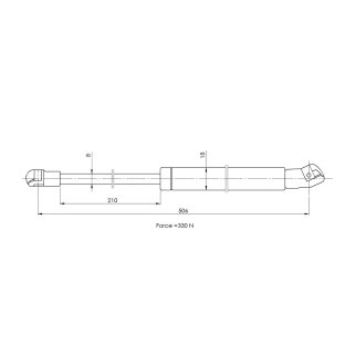 Газовый упор багажника TRIALLI GS 2016 фото 2