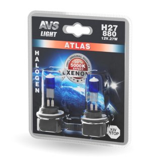 Галогенная лампа AVS ATLAS/5000К/ H27/880.12V.27W.блистер 2шт., шт фото