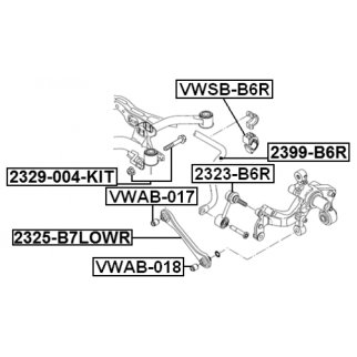 Втулка стабилизатора задняя AUDI A3/A3 Sportback (8P) 2003-2013 VWSB-B6R фото 2