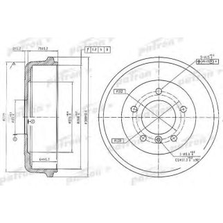 Барабан тормозной PATRON PDR1096 фото