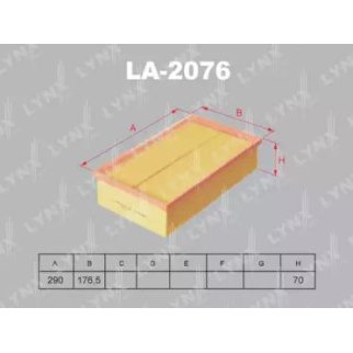 Фильтр воздушный LYNXauto LA-2076 фото