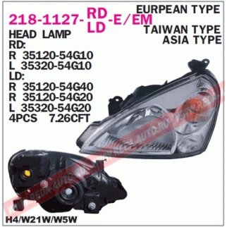 Фара левая DEPO 218-1127L-LD-EM фото