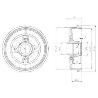 Барабан тормозной DELPHI BF427 фото