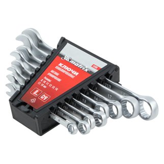 Набор ключей комбинированных 8-19 мм, 8 шт., CrV, матовый хром// MATRIX фото