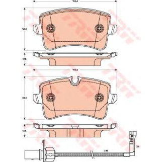 Колодки тормозные задние дисковые к-кт TRW GDB1902 фото