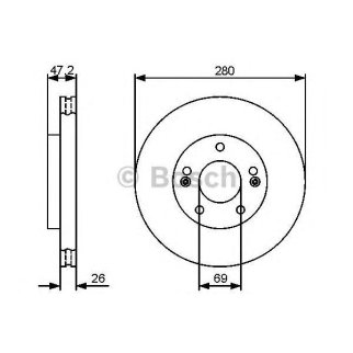 Диск тормозной BOSCH 0 986 479 460 фото