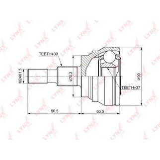 ШРУС наружный LYNXauto CO3852 фото