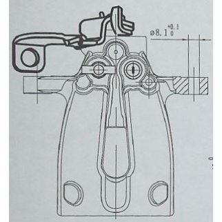 Суппорт торм. для а/м Kia Ceed (12-)/Pro Ceed (13-) зад. прав. d=34мм (а/м без EPB) TRIALLI CF 084710 фото 4