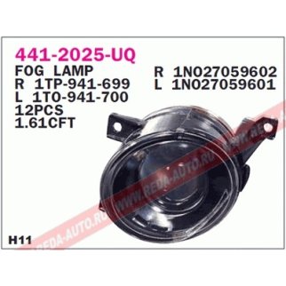 441-2025R-UQ_фара противотуманная правая! VW Caddy 03-> фото