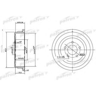 Барабан тормозной PATRON PDR1482 фото