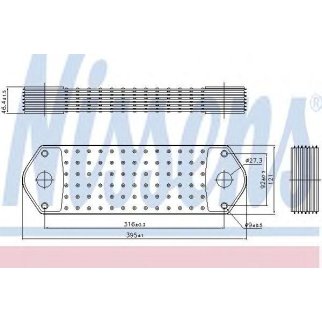 Радиатор масляный Nissens 90715 фото