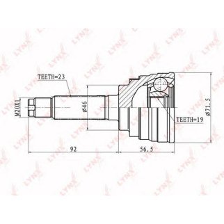 ШРУС наружный LYNXauto CO1813 фото