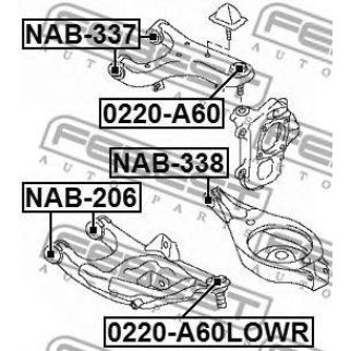 Сайлентблок задней подвески FEBEST NAB-338 фото