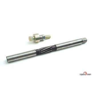 Развертка втулок шкворней Газель (развертка25мм+комплект протяжки втулки) СЕРВИС КЛЮЧ фото 1