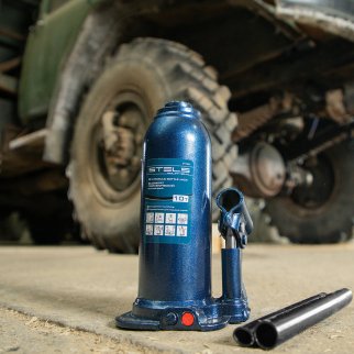 Домкрат бутылочный 10т гидравлический подъем 222-447 ммSTELS фото 10