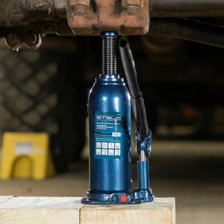 Домкрат бутылочный 10т гидравлический подъем 222-447 ммSTELS фото 12