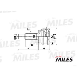 ШРУС FORD FIESTA V/FUSION 1.25-1.4TDCI 01- нар. фото 3