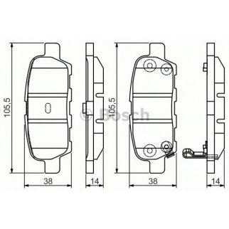 Колодки тормозные задние дисковые к-кт BOSCH 0 986 495 089 фото