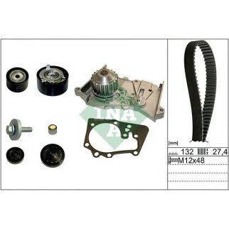 Насос водяной (помпа) + к-кт ремня ГРМ INA 530 0639 30 фото