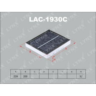 Фильтр салона LYNXauto LAC-1930C фото