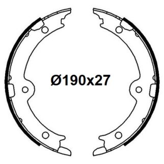 Колодки торм. для а/м Lexus IS (05-)/IS (13-)/GS (05-) барабан. ст. торм. 190x27 (GF 4638) фото 3