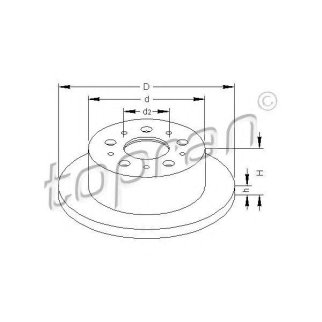 Диск тормозной задний topran 722596755 фото