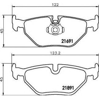 Колодки тормозные задние дисковые к-кт Hella 8DB 355 007-981 фото