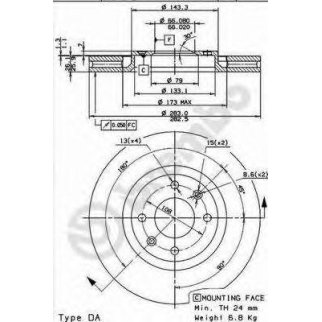 Диск тормозной brembo 09.8760.11 фото