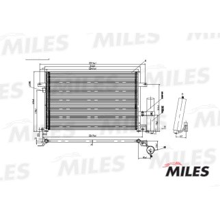 Радиатор кондиционера MILES ACCB004 фото 3