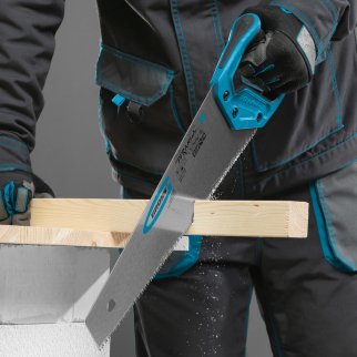 Ножовка по дереву "PIRANHA", 400 мм, 7-8 TPI, зуб - 3D, каленый зуб, 2-х комп. рук-ка GROSS фото 1