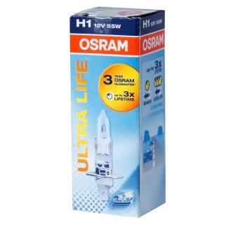 Лампа 12V H1 55W P14,5s OSRAM ULTRA LIFE картон 64150ULT фото