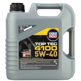 Масло моторное LIQUI MOLY TOP TEC 4100 HC 5W40 CF/SN C3 синт. 4л фото