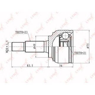 ШРУС наружный LYNXauto CO5766 фото