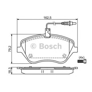 Колодки тормозные передние к-кт BOSCH 0 986 494 098 фото